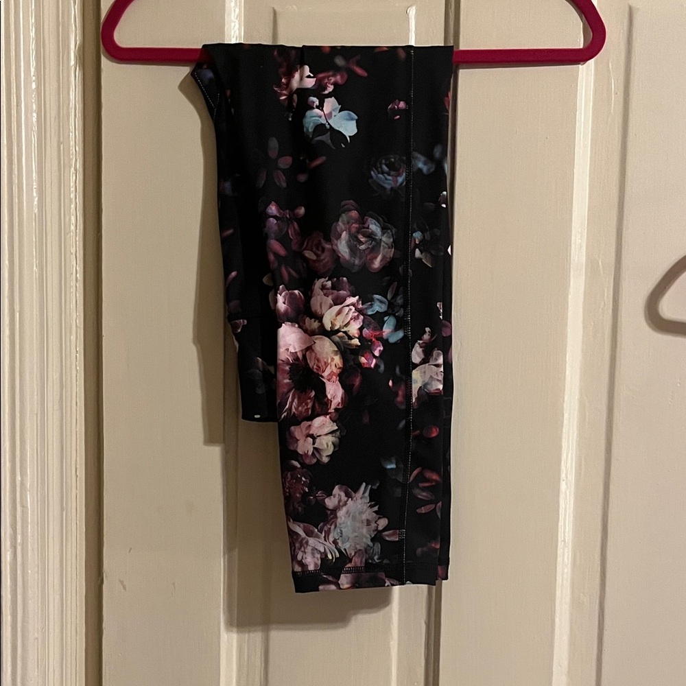 Avia Black Floral Leggings